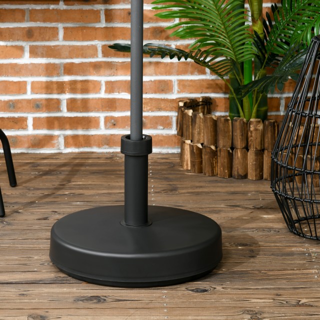 Outsunny Garden Base Parasol PP Plastic Max 18kg Βάρος, Ø45x33cm, Μαύρο 84D-247V00BK