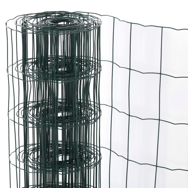 Μεταλλικό δίχτυ περίφραξης PawHut με επίστρωση PVC, ρολό 10x1m, πράσινο D06-135