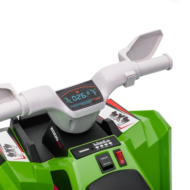 HOMCOM Quad για παιδιά 18-36 μηνών σε PP και Metal, μέγιστη ταχύτητα 2,5 km/h, 70x41,5x48,5 cm, πράσινο γκρι και μαύρο 370-278V90GN