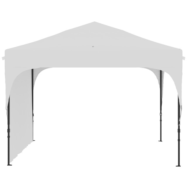 Outsunny Garden Gazebo 3x3 m με ρυθμιζόμενο ύψος σε 3 επίπεδα, από πολυεστέρα και ατσάλι, λευκό 84C-264V01WT