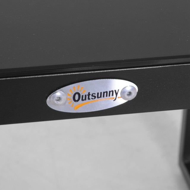 Outsunny Σετ Έπιπλα εξωτερικού χώρου Rattan Τραπεζάκι σαλονιού με 2 καρέκλες με μαξιλάρια, μαύρο 863-012
