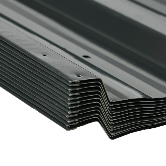 Outsunny Σετ 12 ανταλλακτικών πάνελ 129x45 cm για υπόστεγα κήπου από σκούρο γκρι γαλβανισμένο χάλυβα 84H-021V00CG