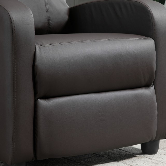 Πολυθρόνα μασάζ HOMCOM Relax με 8 λειτουργίες e 5 Intensit ?, Ανακλινόμενη πολυθρόνα με υποπόδιο και τηλεχειριστήριο - Καφέ 700-143V90BN