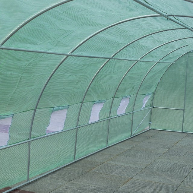 Θερμοκήπιο Outsunny Green Steel Pipe Garden, 8×3×2m 845-019