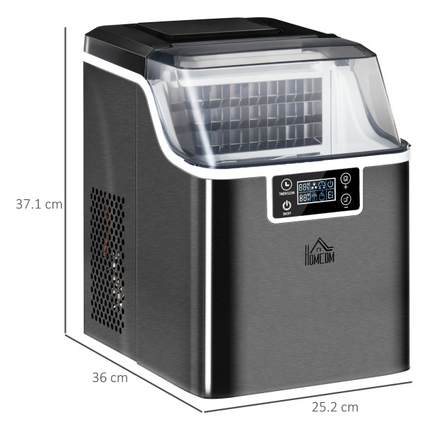 Ice Maker 20 kg σε 24 ώρες, 24 κύβοι σε 14-18 λεπτά και σύστημα αυτοκαθαρισμού, μαύρο 800-139V90BK