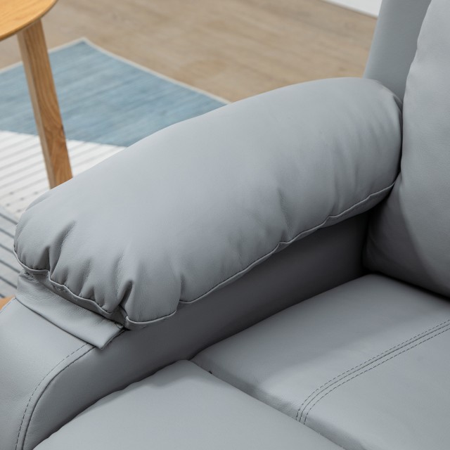 HOMCOM Electric Relax Πολυθρόνα και Ανυψωτικό Ανακλινόμενο έως 160° με Τηλεχειριστήριο, σε Faux Leather - Γκρι 713-092V90GY