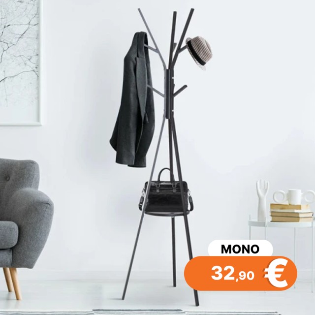 Είναι κατασκευασμένος από ανθεκτικό μεταλλικό σκελετό με τριγωνική βάση για επιπλέον ισορροπία και σταθερότητα.