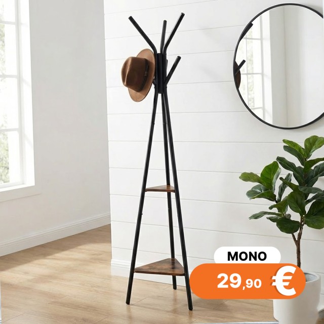 Διαθέτει 2 ξύλινα ράφια με vintage εμφάνιση και μέγιστο βάρος 10 Kg το καθένα. Διαθέτει 2 ξύλινα ράφια με vintage εμφάνιση και μέγιστο βάρος 10 Kg το καθένα.